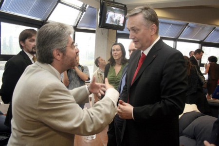 Με τον πρόεδρο του Σοσιαλδημοκρατικού Κόμματος Βοσνίας, κ. Λαγούμτζια, Σεράγεβο, Βοσνία-Ερζεγοβίνη