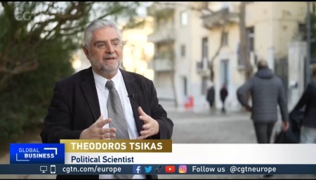 Στο αγγλόφωνο κανάλι CGTN για τα λιπάσματα από Ρωσία και τις κυρώσεις της Ε.Ε.  , 14/1/2023